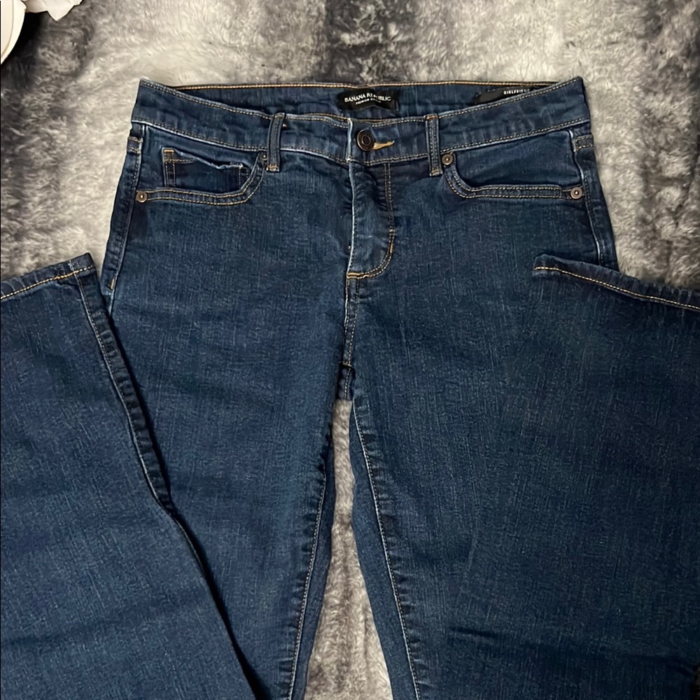 Banana Republic Dark Wash Girlfriend Jeans